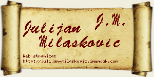 Julijan Milašković vizit kartica